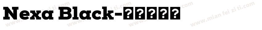 Nexa Black字体转换